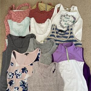 Women’s Bundle of 11 tops/ Tank tops - Size S Lululemon, Express,Soma